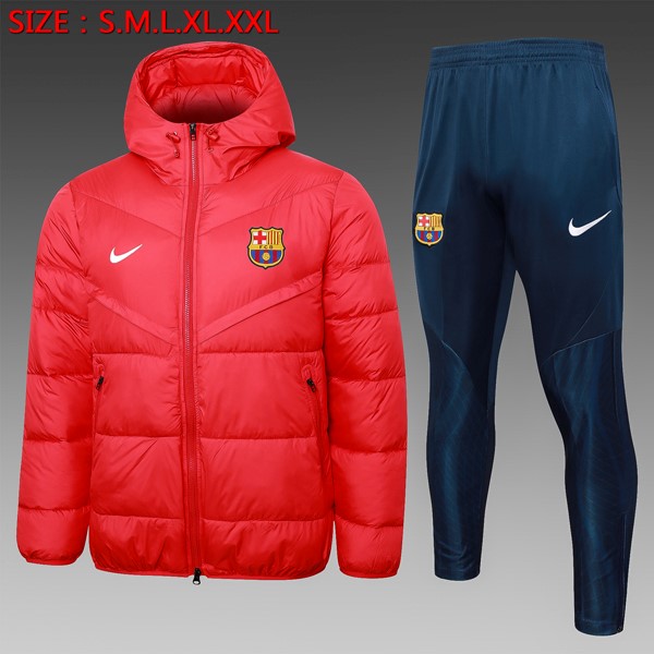 Daunenmantel Barcelona Komplett Set 2024-25 Rote